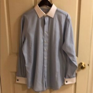 Brooks Brothers Blue and White Dress Shirt